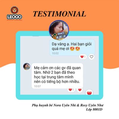 Phản hồi phụ huynh bé Nora và Rosy