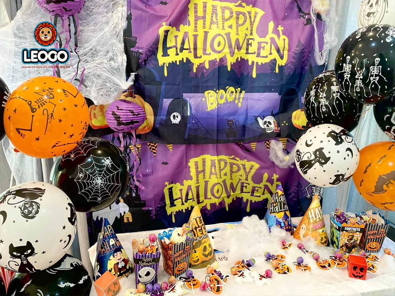 Trang trí khu vực chụp ảnh halloween