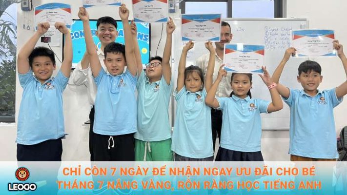 chương trình ưu đãi học phí tháng 7 tại Leogo English