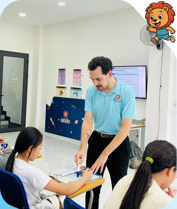 Cơ sở Anh ngữ LEOGO tại 239 Nguyễn Phước Lan, Hòa Xuân.